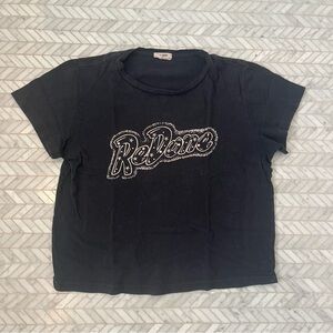Redone black graphic tee size xs